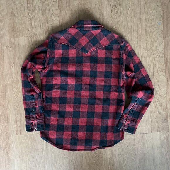 EUC Iron Heart IHSH-232-RED – Ultra Heavy Flannel Western Shirt Size S - Picture 6 of 8